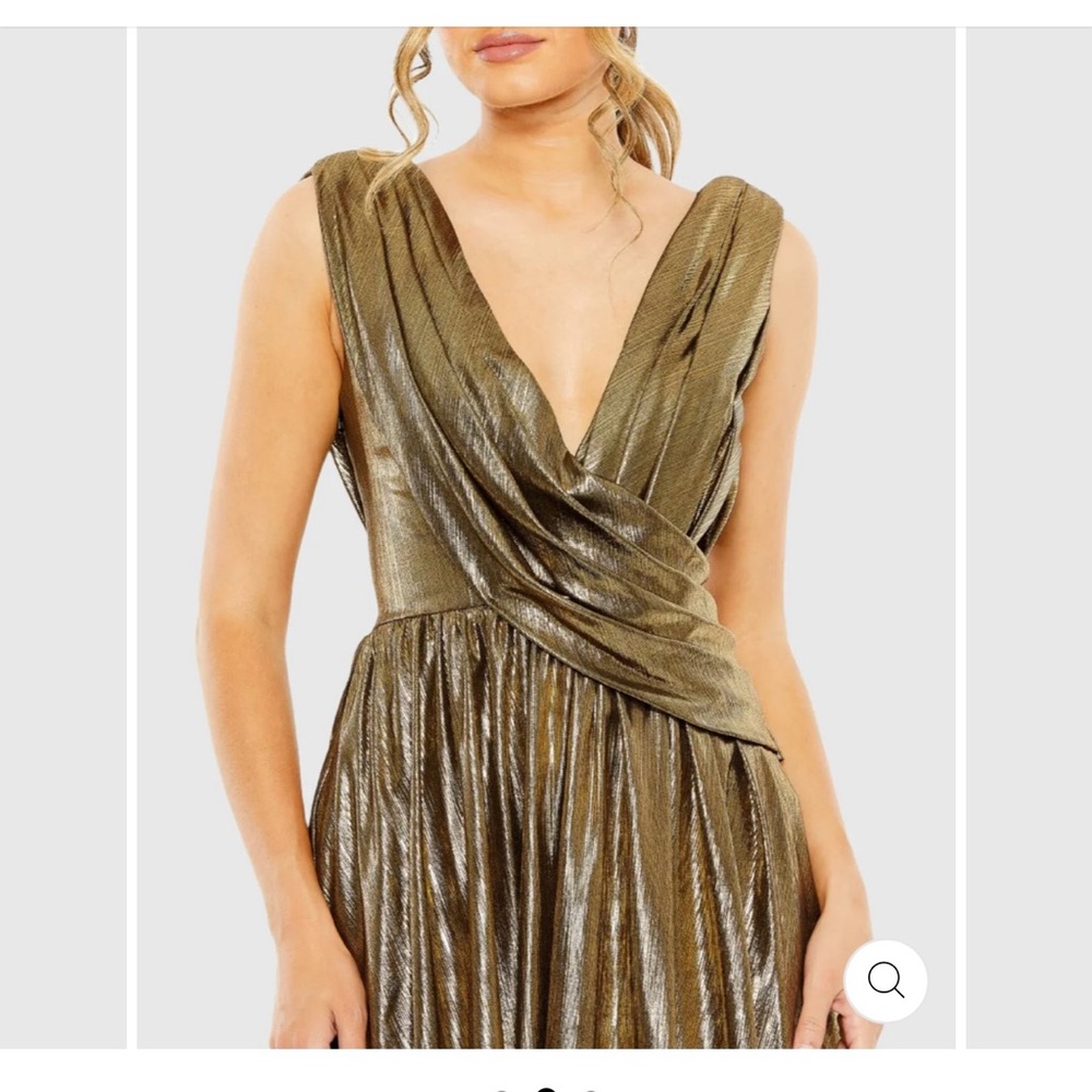 BRAND NEW WITH TAGS MAC DUGGAL SLEEVELESS COWL DETAIL A LINE MINI DRESS